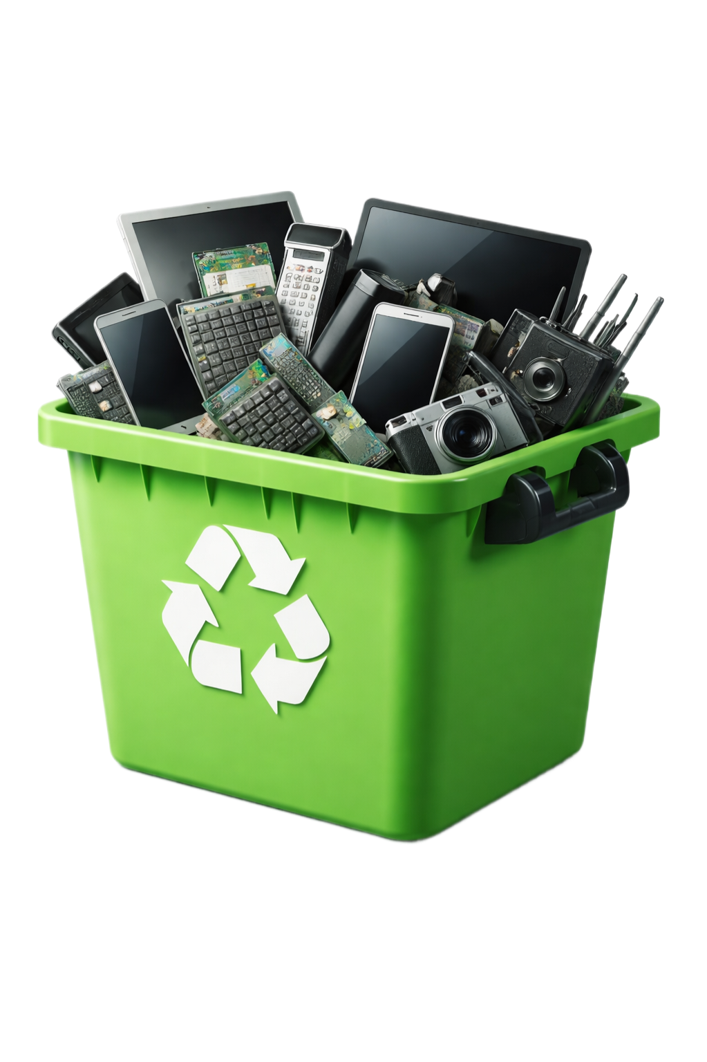 Imagem ilustrativa de equipamentos eletrônicos descartados